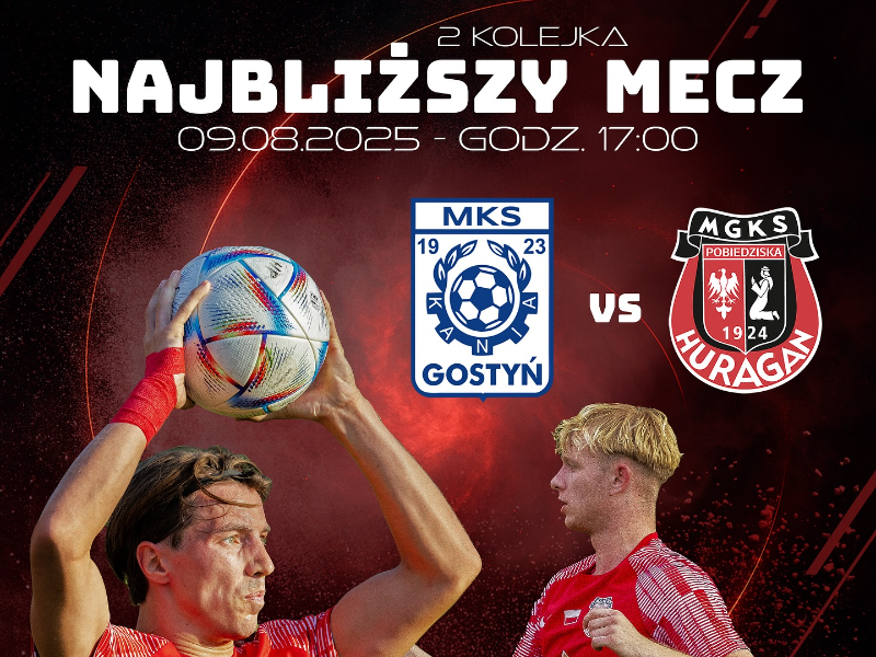 Zapowiedź - sobota, 17:00, Kania Gostyń - HURAGAN