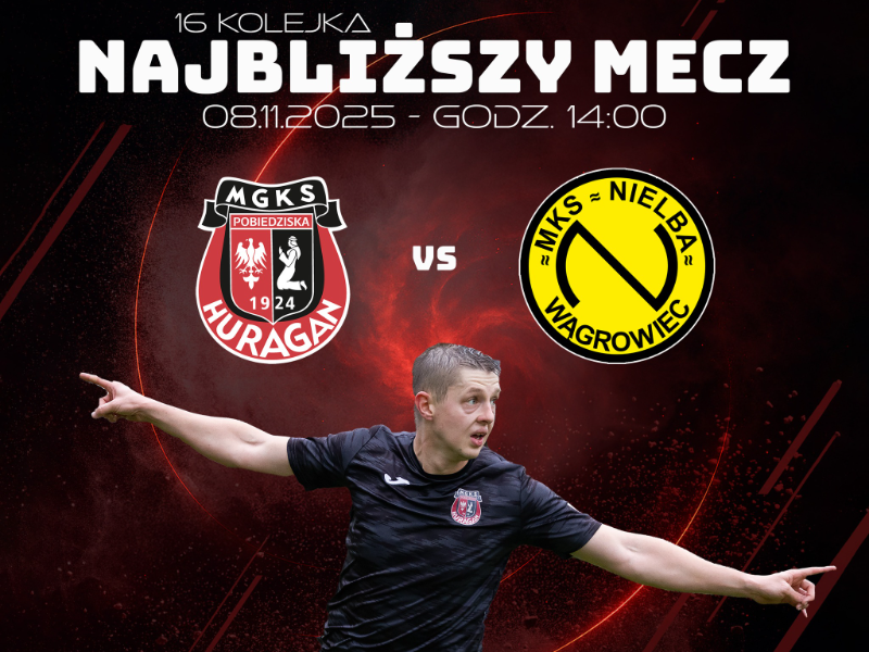 Zapowiedź – sobota, godz. 14:00, HURAGAN – Nielba Wągrowiec