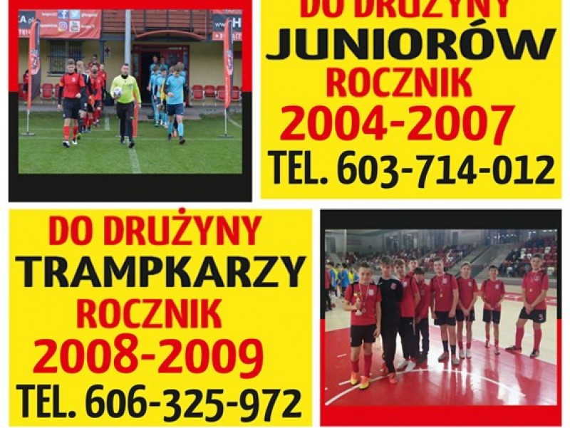 Nabór dodatkowy do juniorów i trampkarzy